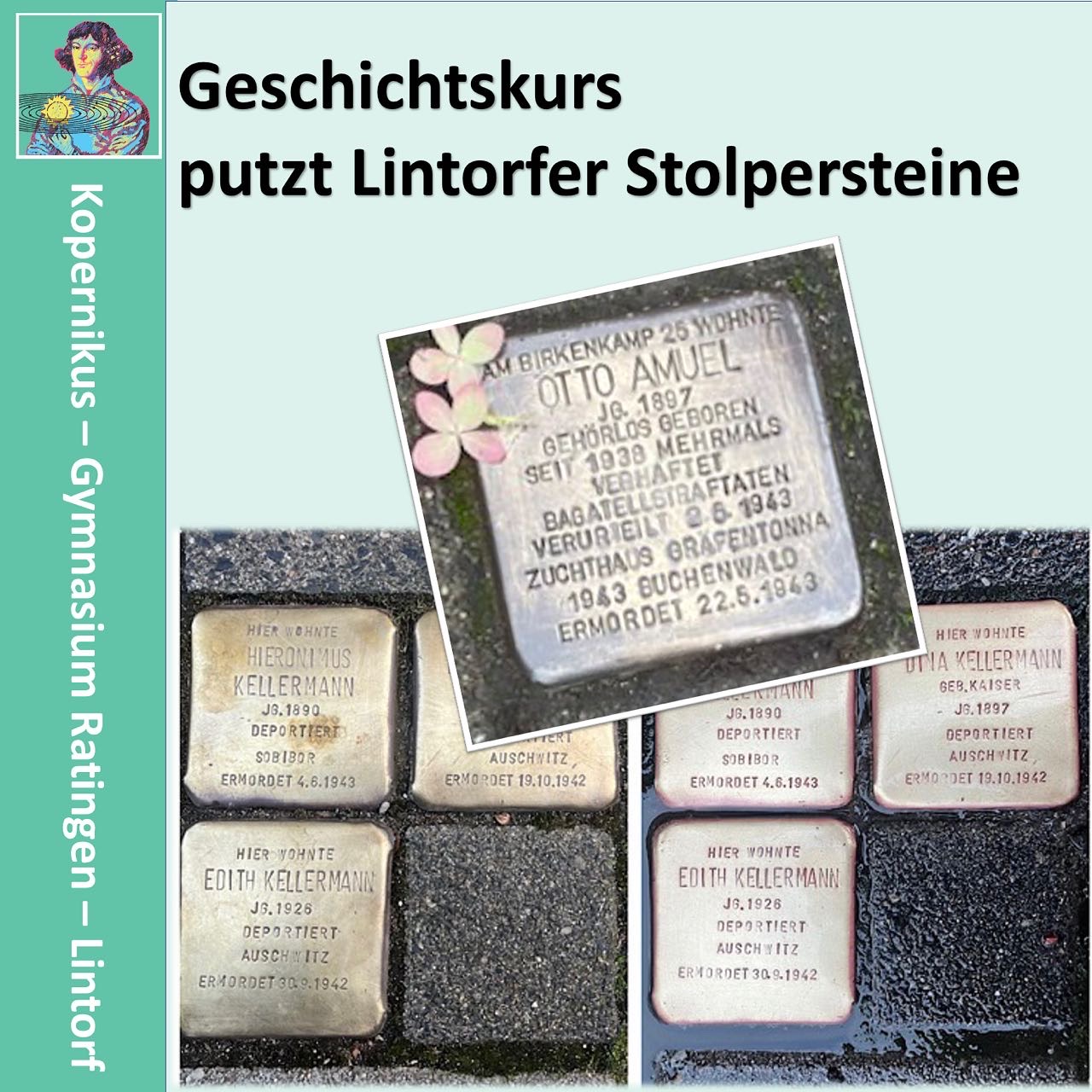 Geschichtskurs putzt Stolpersteine