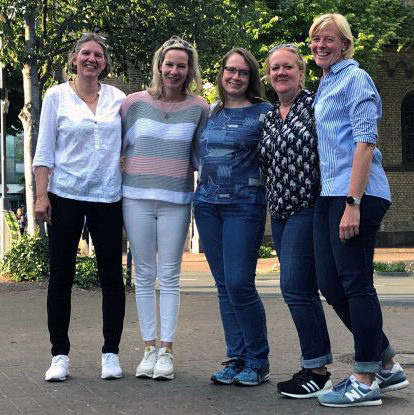 Förderverein: Claudia Kaffka, Katrin Rudolf, Uta Leifgen, Isabella Kappner, Gabi Köppler-Schulte(v.l.n.r)